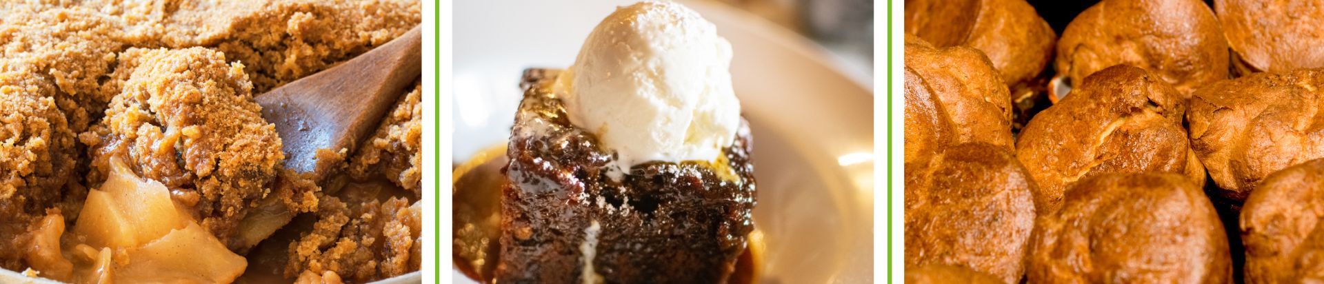 image of 3 British puddings