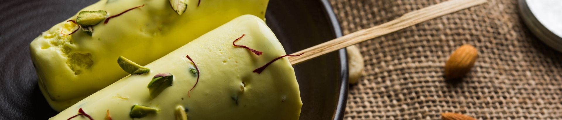 Close up of Kulfi on a plate 