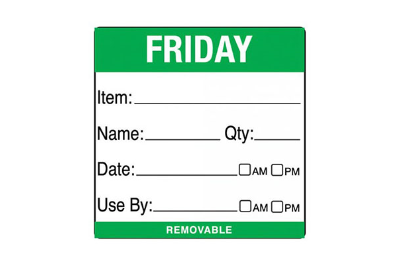 Use By Food Labels