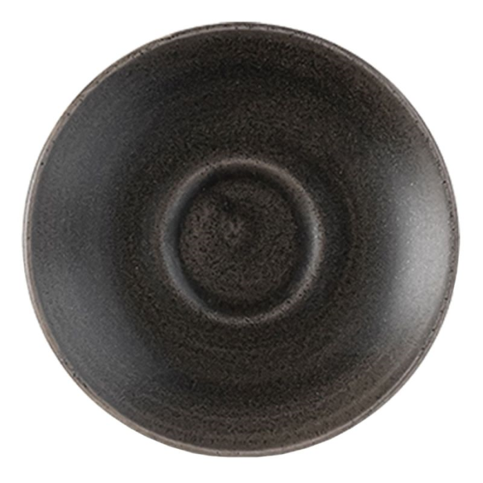 Churchill Monochrome Iron Black Cappuccino Saucer 6.25" (Pack 12)