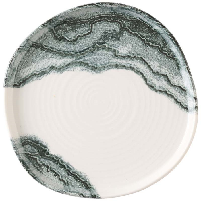 Churchill Tide Black Organic Walled Plate 8.25" (Pack 6)