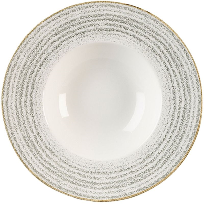 Churchill Studio Prints Stone Grey Profile Wide Rim Bowl Large 10.90" (Pack 12)