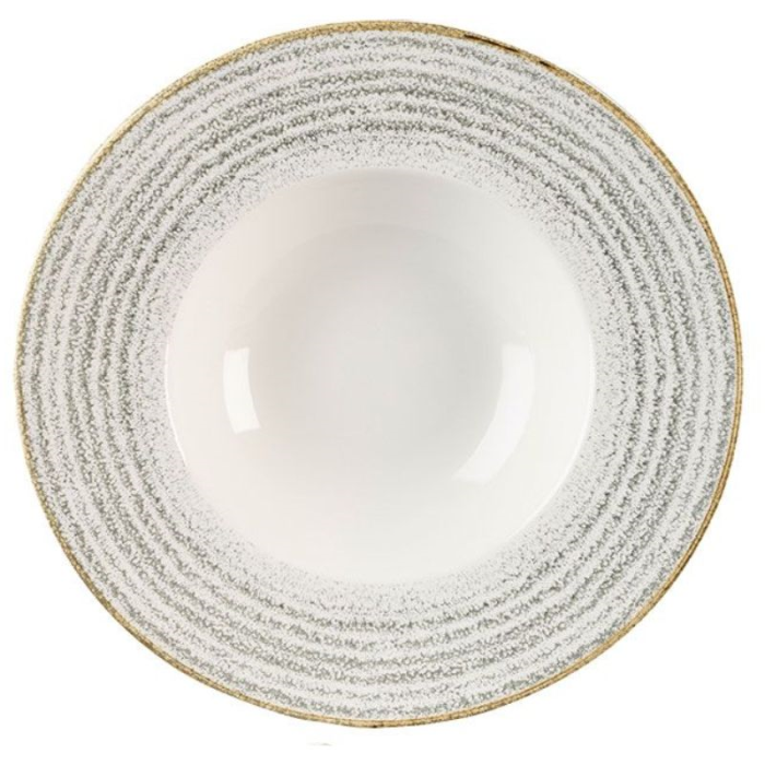 Churchill Studio Prints Stone Grey Profile Wide Rim Bowl Med 9.4" (Pack 12)