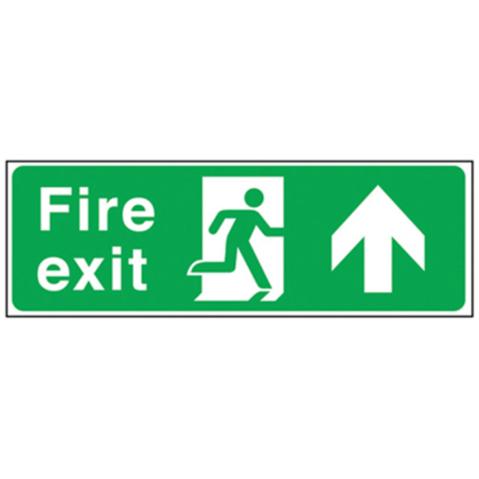 Self Adhesive Fire Exit Arrow Up Sign