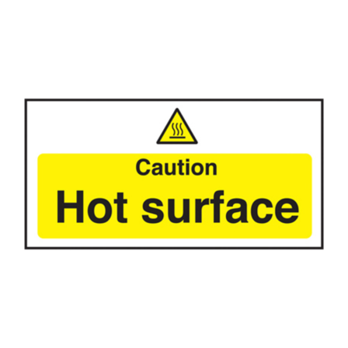 Self Adhesive Caution Hot Surface Sign