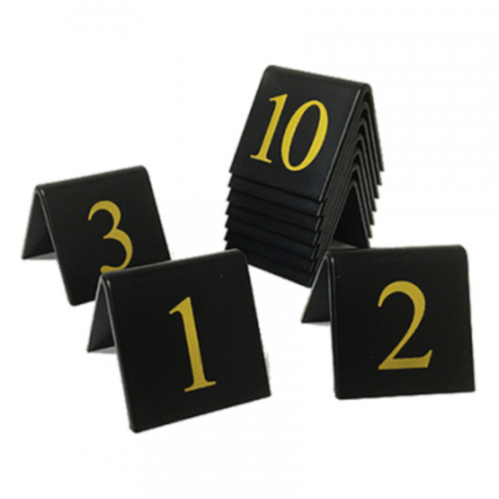 Black Table Numbers Set 71-80