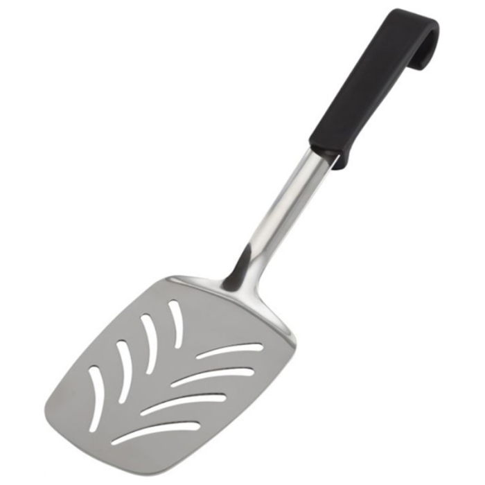Genware Plastic Handle Slotted Turner Black