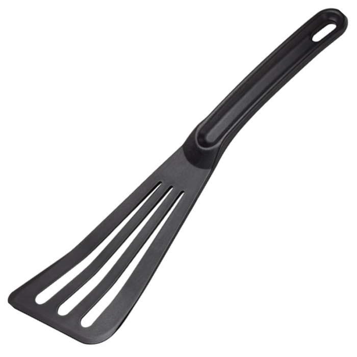 Mercer Culinary Hell's Tools Slotted Spatula 12"x3.5" Black