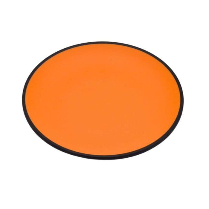 Melamine Black Orange Side Plate 19cm