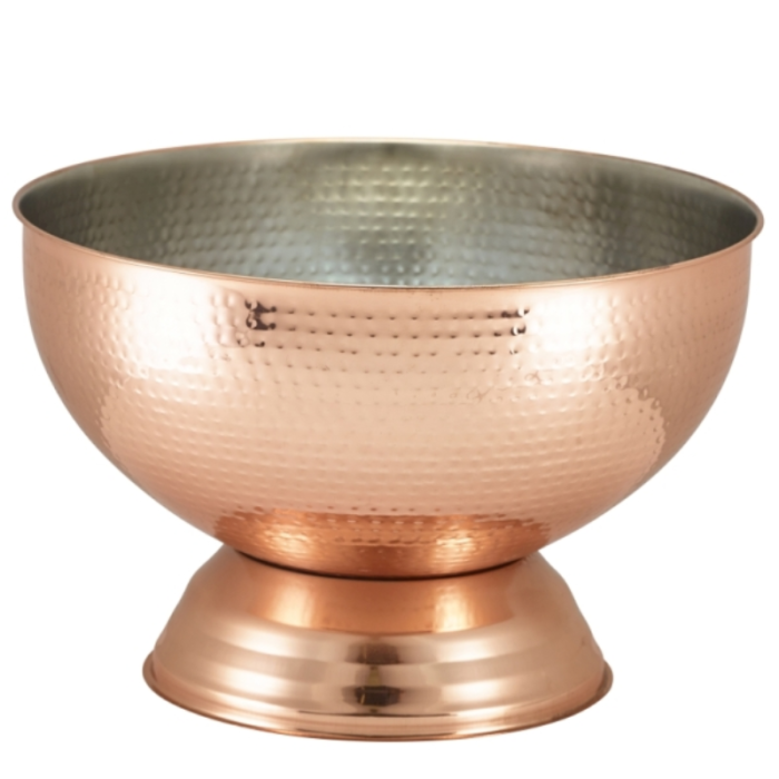 Hammered Copper Champagne Bowl 36cm
