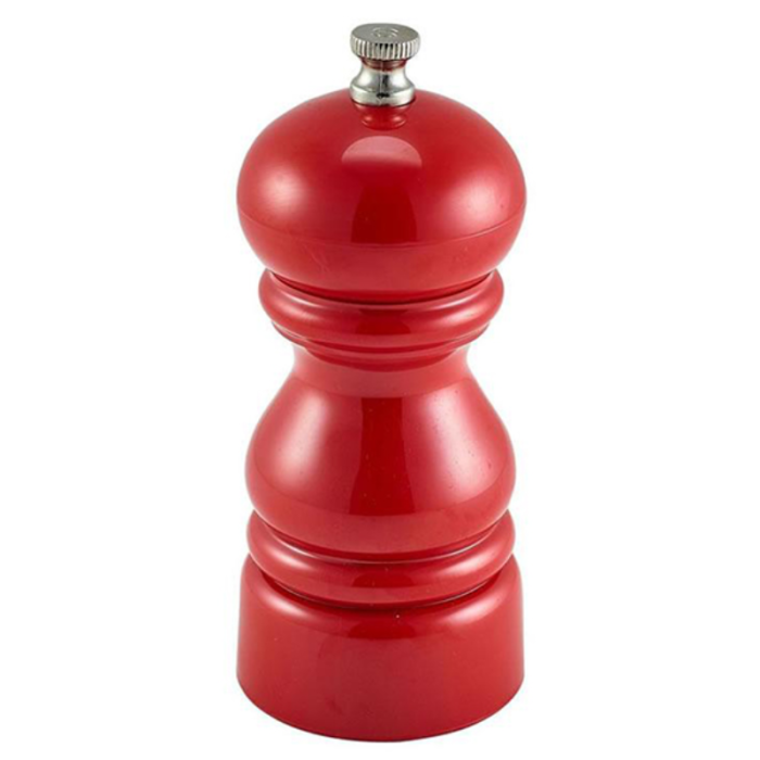 Genware Salt or Pepper Grinder Red 12.7cm