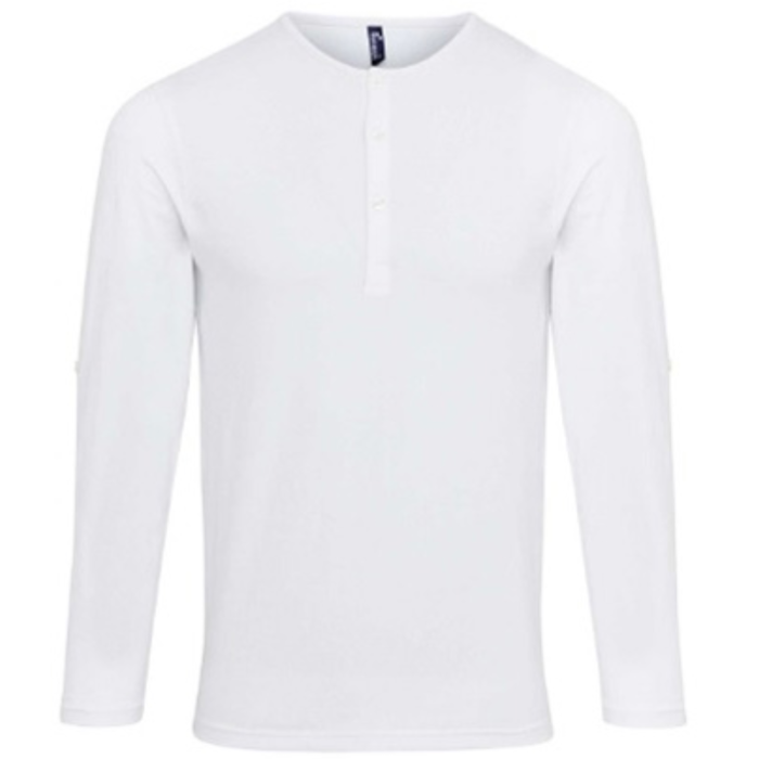 Long John Roll-Sleeve Tee White L