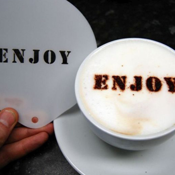 Cappuccino Coffee Stencil - Enjoy