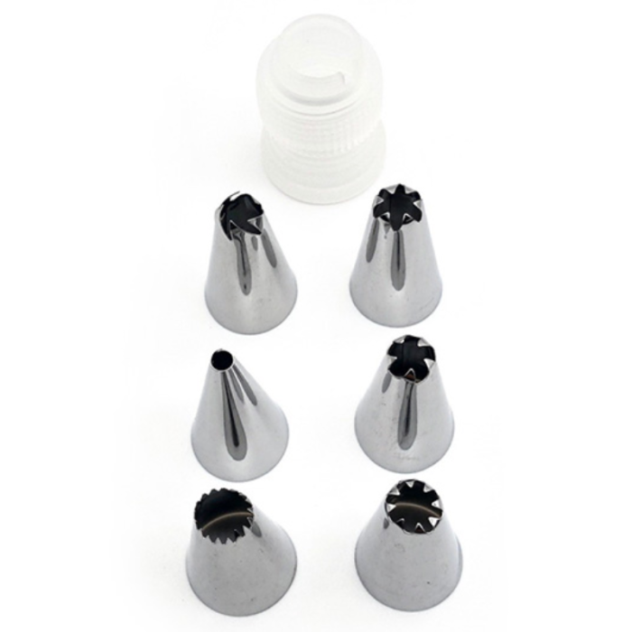 Piping Nozzle Set and Coupler (Pack 7)