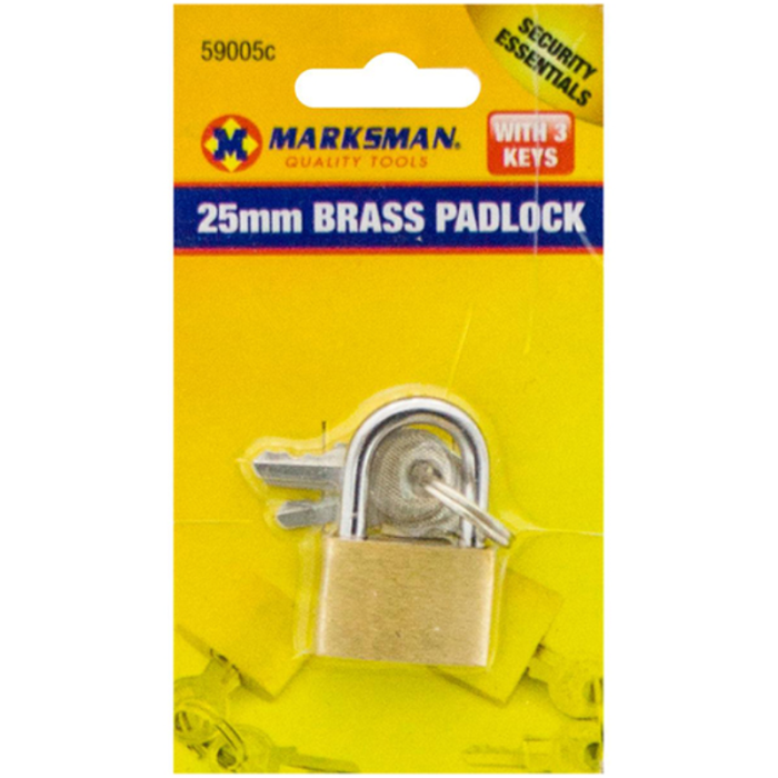 Marksman Brass Padlock 25mm