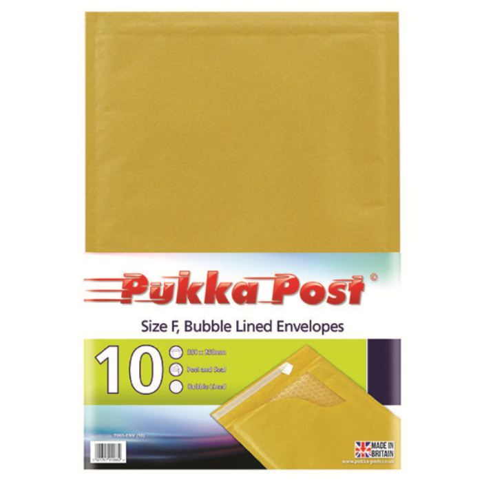 Bubble Lined Envelope Peel & Seal Size F (Pack 10)