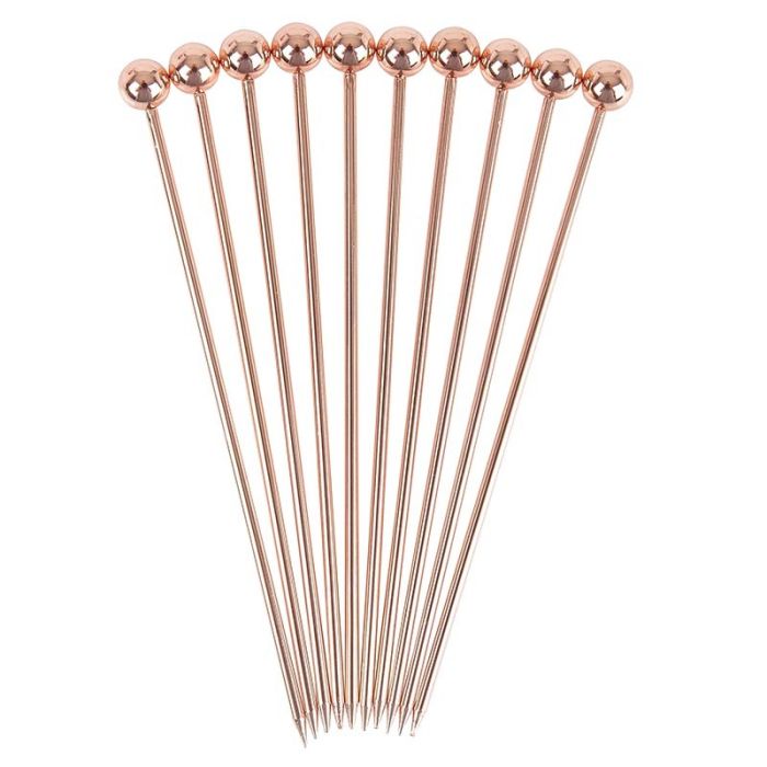 Ball Garnish Pick Copper Plated (Pack 10)