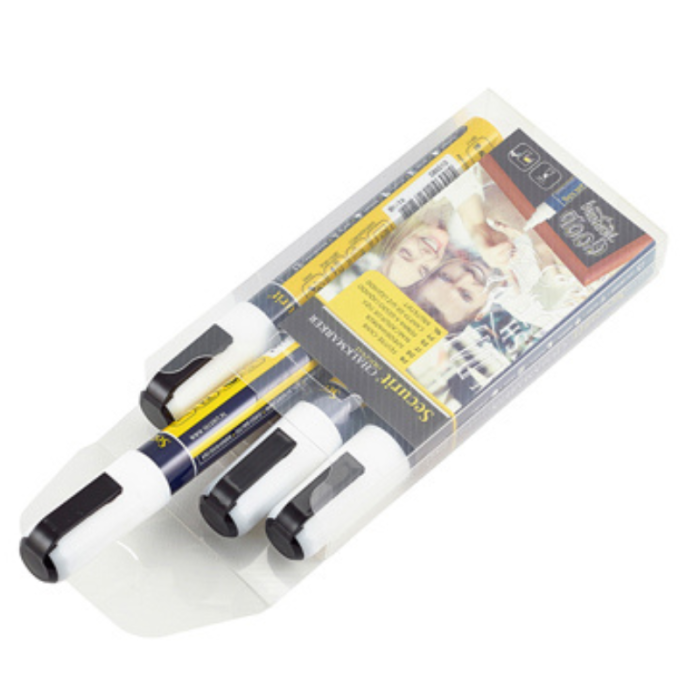 Securit Chalkmarkers White Medium (Pack 4)