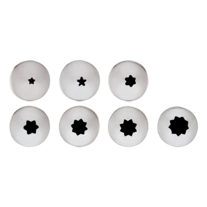 Assorted Stainless Steel set of 7 Decorating Piping Nozzles