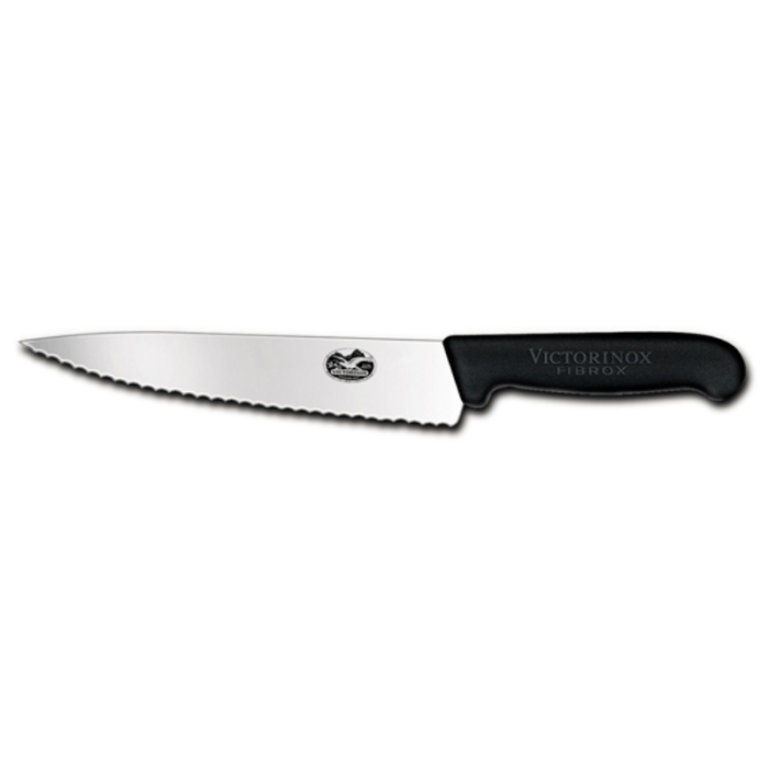 Victorinox Fibrox Handle Chefs Knife with Serrated Edge 25cm