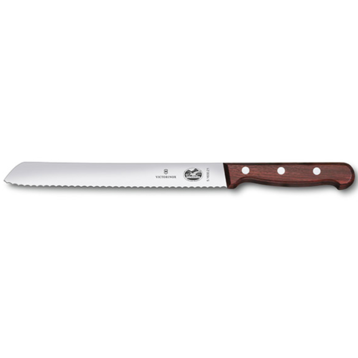 Victorinox Rosewood Handle Bread Knife with Serrated Edge 21cm