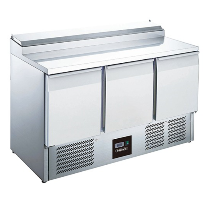 Blizzard BCC3EN 3 Door Compact Refigerated Prep Counter (Holds 8 x 1/6GN)