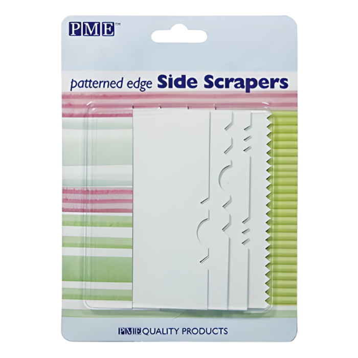 Patterned Edge Plastic Side Scrapers (Pack 4)