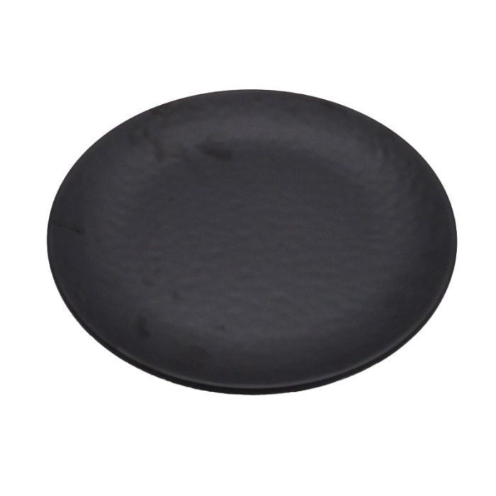 Melamine Hammered Black Dinner Plate 22.5cm