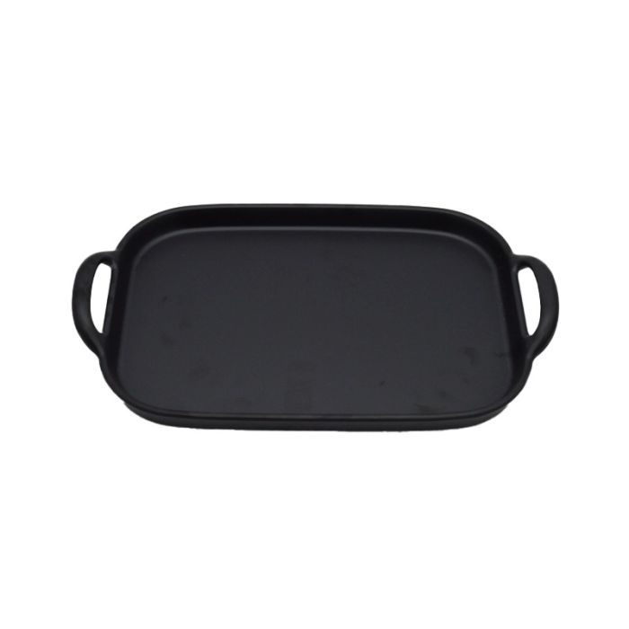 Melamine Black Serving Tray with 2 Handles 31cm