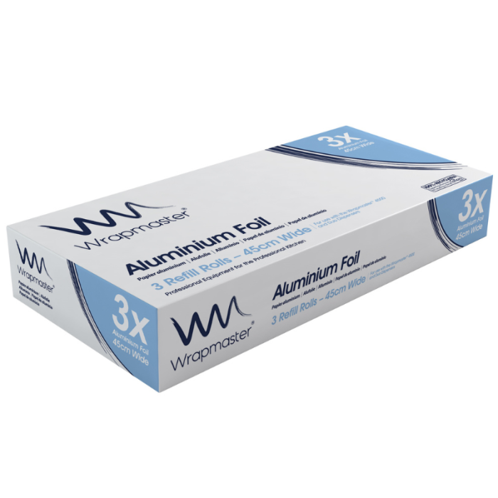 Wrapmaster Aluminium Foil Refill Rolls 11MU 45cm x 90mtr (Pack 3)