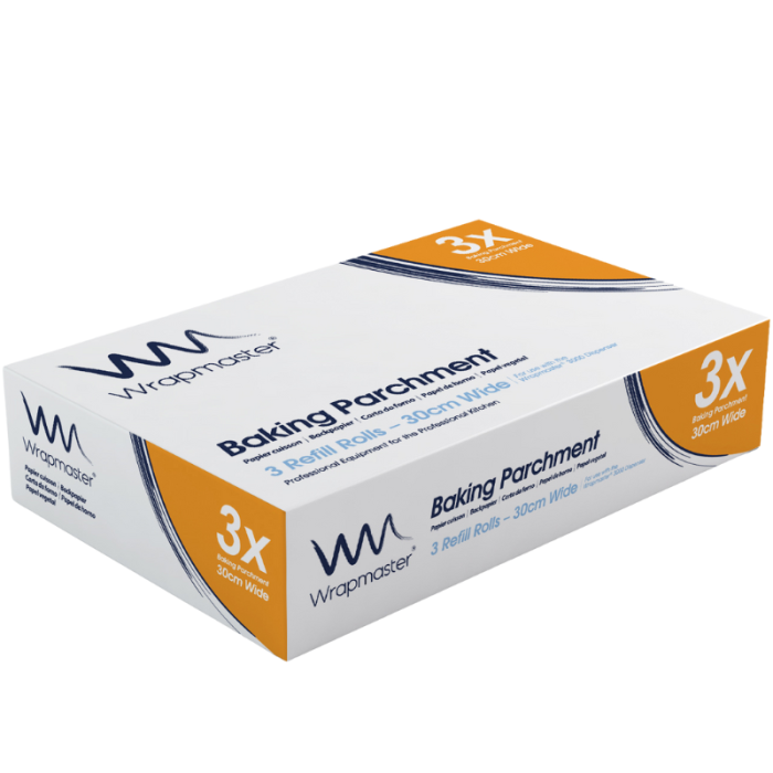 Wrapmaster Baking Parchment Refill Rolls 30cm x 50mtr (Pack 3)