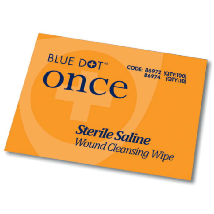 First Aid Blue Dot Sterile Wipes (Pack 100)