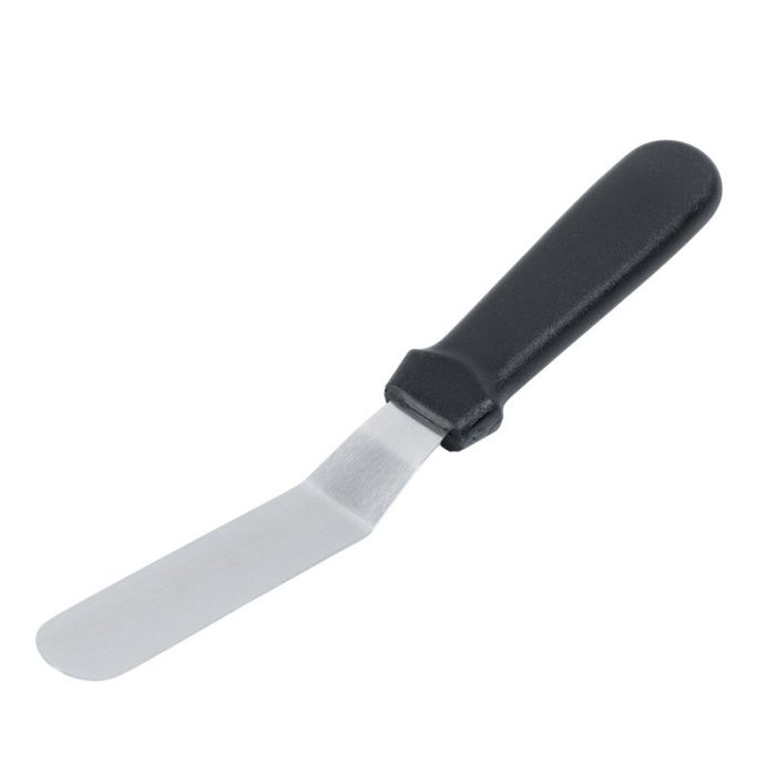 Black Handle Crancked Spatula 6"x1" Blade