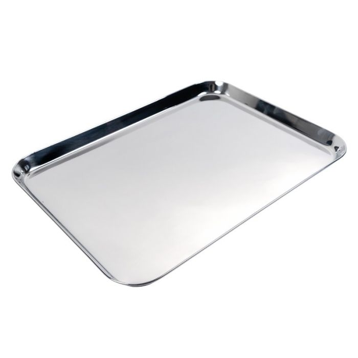 Stainless Steel Flat Rectangular Tray 39.5 x 30 x 2cm