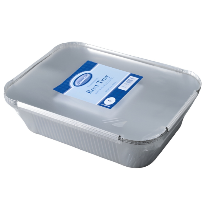 Essential Aluminium Rect. Deep Tray Lid 2000cc (Pack 4)