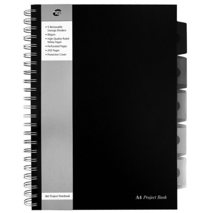 Pukka A4 Black Range Project Book