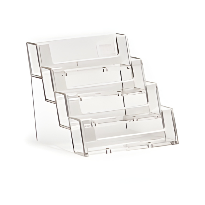 Clear Plastic Business Card Holder 4 Bays