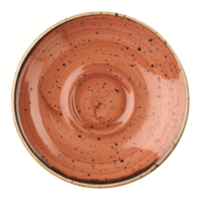 Churchil Stonecast Orange Espresso Saucer 4.5"
