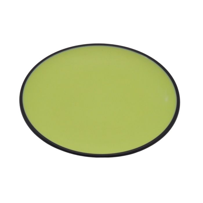 Melamine Black Green Side Plate 18cm