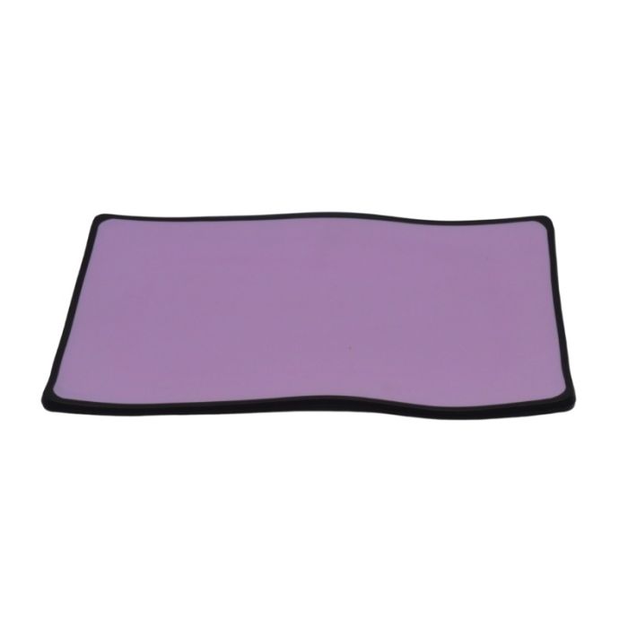 Melamine Black Purple Rectangular Serving Platter 27cm x 16cm