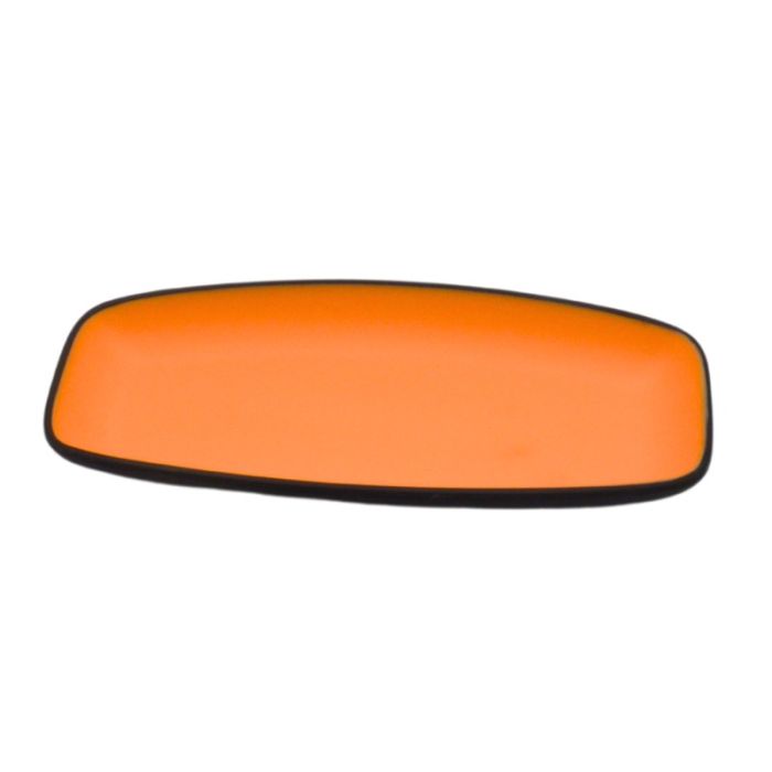 Melamine Black Orange Oval Serving Platter 25 x 12cm