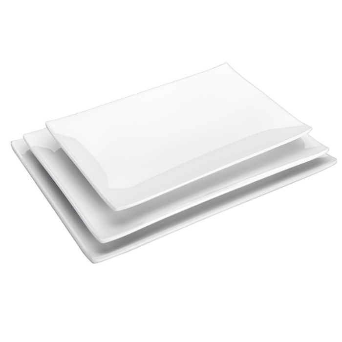 Lacor Rectangle Melamine Tray White 32 x 14 x 4 cm