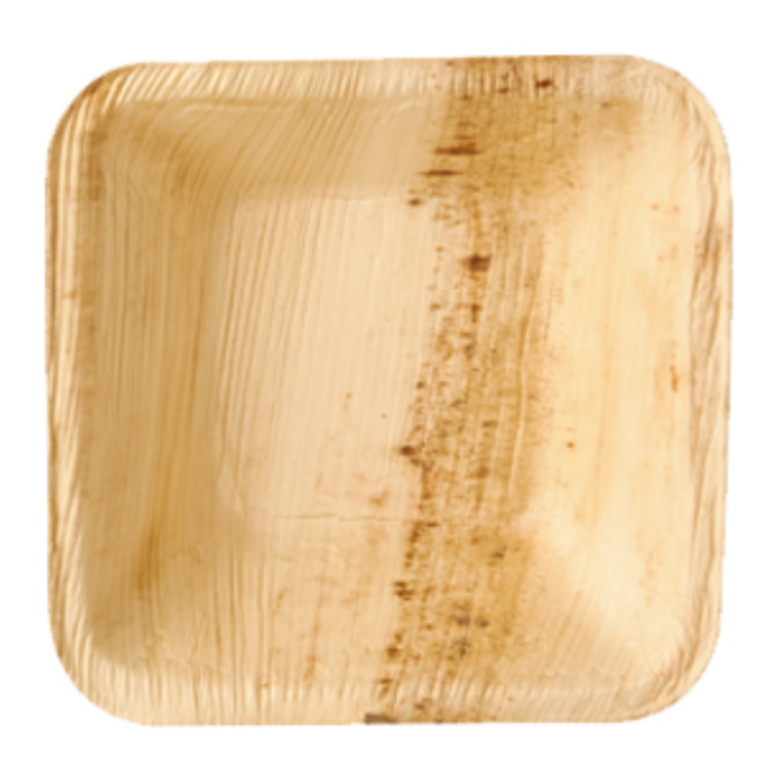 Papstar Palm Leaf Square Serving Dish 10x10cm 2.8cm(h) 100ml (Pack 25)