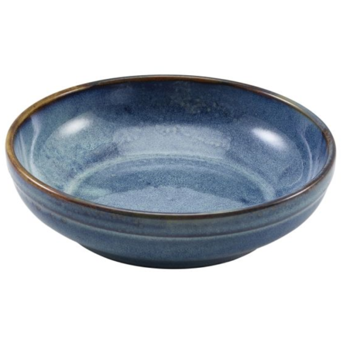 Genware Terra Porcelain Aqua Blue Coupe Bowl 20cm