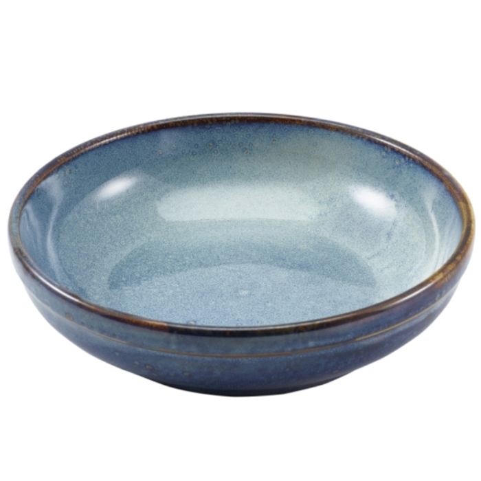 Genware Terra Porcelain Aqua Blue Coupe Bowl 23cm