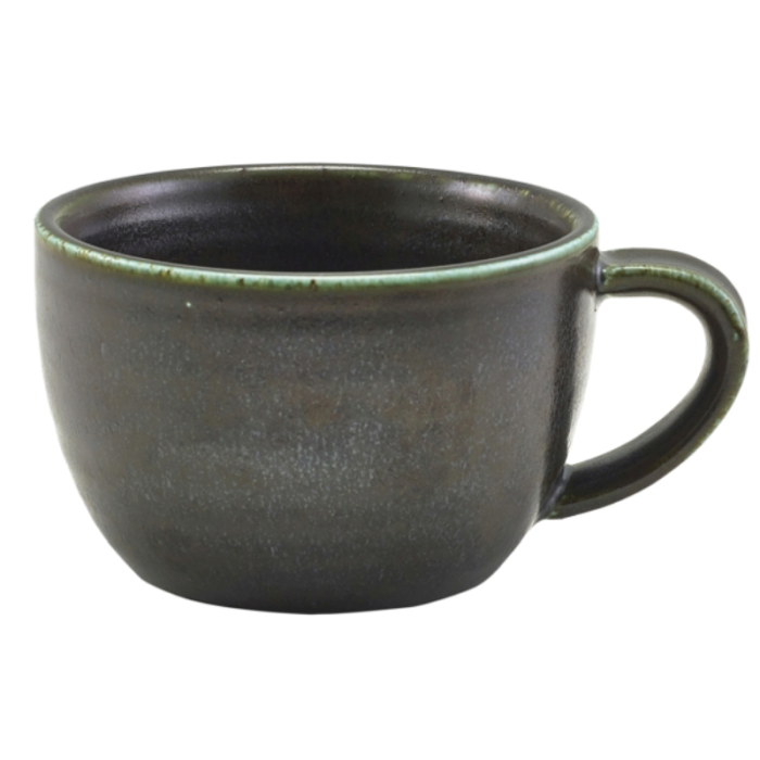 Genware Terra Porcelain Black Coffee Cup 28.5cl/10oz