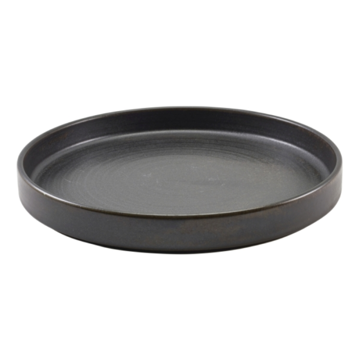 Genware Terra Porcelain Black Presentation Plate 26cm