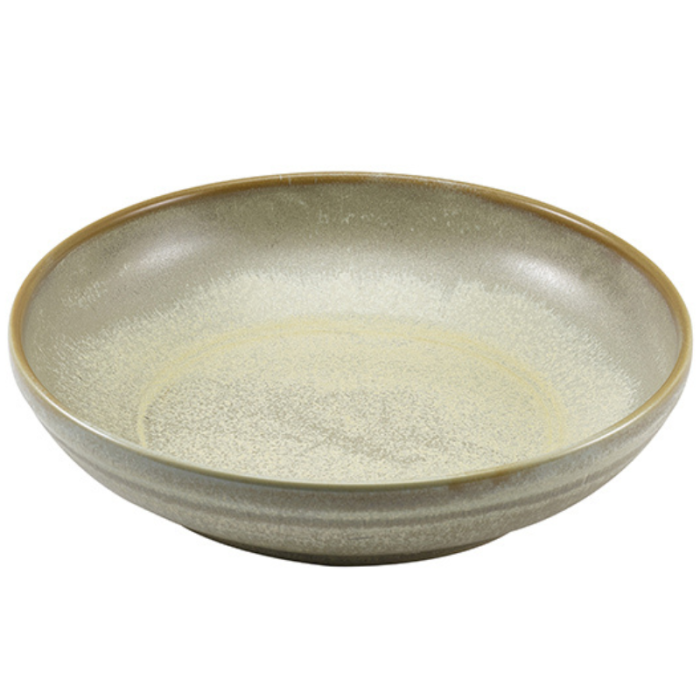 Genware Terra Porcelain Matt Grey Coupe Bowl 27.5cm