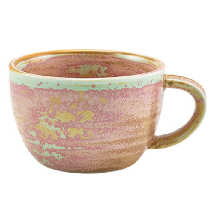 Genware Terra Porcelain Rose Coffee Cup 28.5cl/10oz