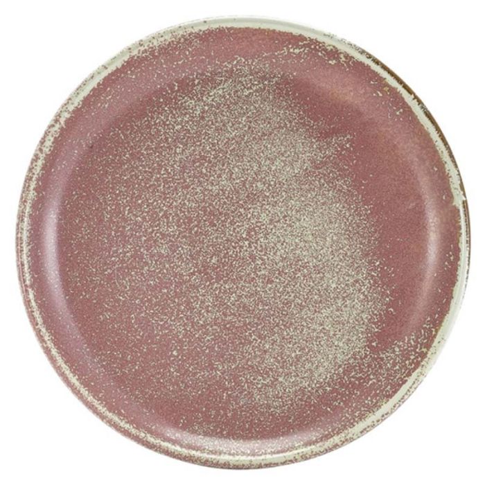 Genware Terra Porcelain Rose Coupe Plate 24cm